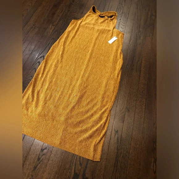 MAEVE by Anthropologie Women’s L Gold Adrienne Twist Back Velvet Dress - NWT!! - Picture 5 of 14